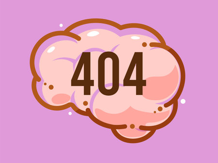 Illustration of a brain with number 404
