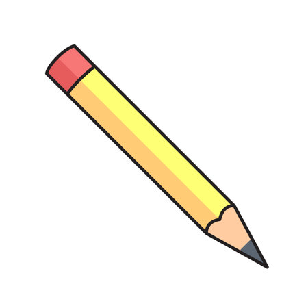 An illustration of a pencil. Isolated Vector Illustrationのイラスト素材
