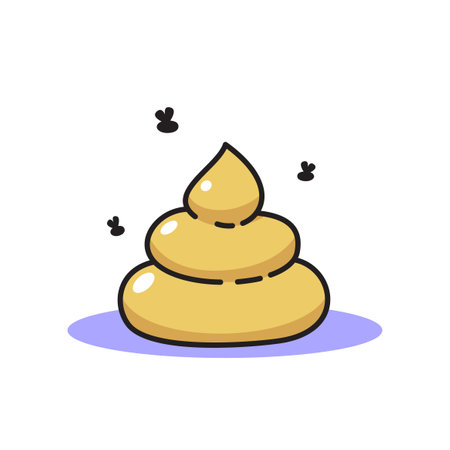 An illustration of a shit. Isolated Vector Illustrationのイラスト素材