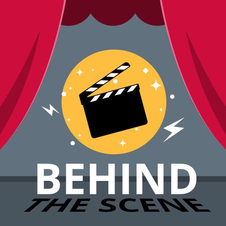 Abstract concept of Behind the scene. Isolated Vector Illustrationのイラスト素材