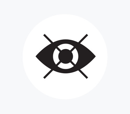 An eye symbol with crossed line. Isolated Vector Illustrationのイラスト素材