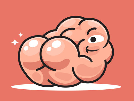 A brain showing his butt. Isolated Vector Illustrationのイラスト素材