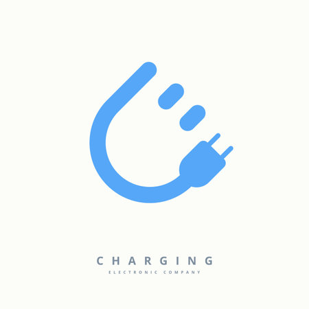 An abstract sign of power cord. Vector Illustrationのイラスト素材