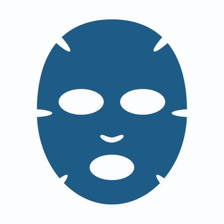 A dark blue face mask. Isolated Vector Illustrationのイラスト素材