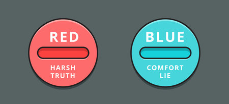 The red and the blue pill. isolated Vector Illustration