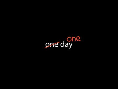 Simple Motivation graphic on dark background. Day oneのイラスト素材