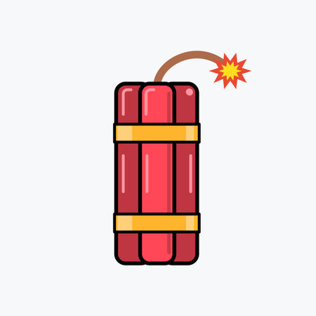 The Dynamite in white background. Isolated Vector Illustrationのイラスト素材