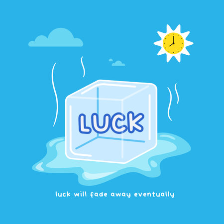 the sun and the melting ice cube. Isolated Vector illustrationのイラスト素材