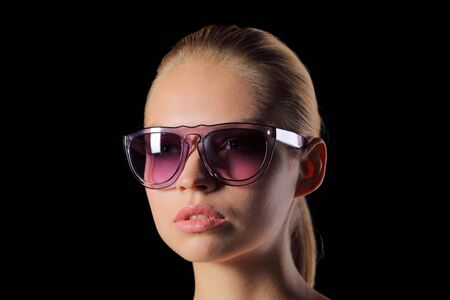 Young woman in sunglassesの写真素材