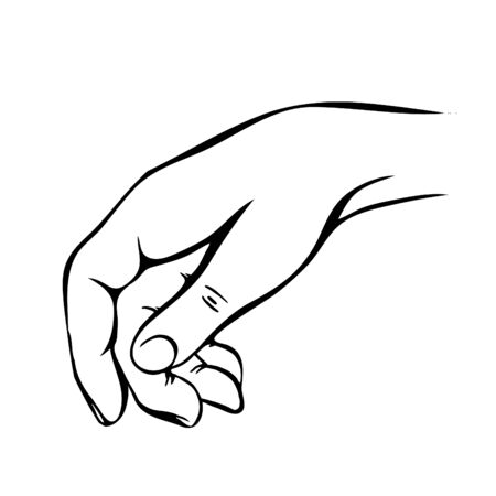 Sketch hand. Hand drawn doodle handのイラスト素材