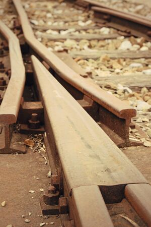 railroad, train stations, railroad tracks or railwayの写真素材