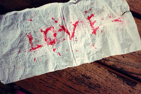 paper word love or love to writeの写真素材