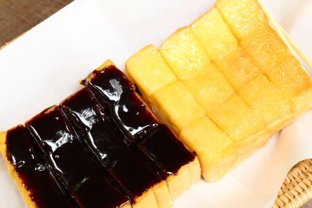 Toast with butter and chocolate
