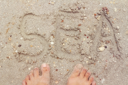 Written word seaの写真素材