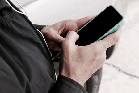 Woman using smart phone