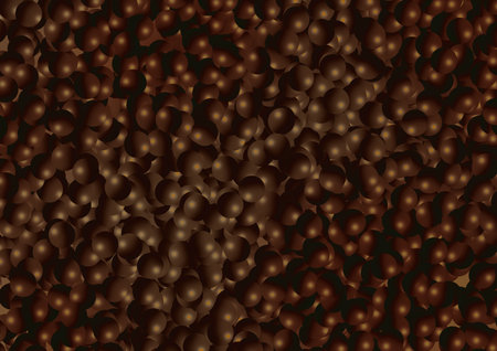Abstract background of chocolate balls.  illustrationの写真素材