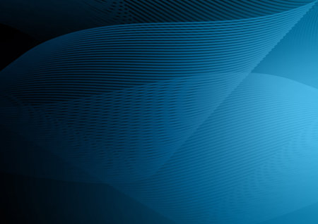 abstract blue background with some smooth lines in it (see portfolio for more in this series)の写真素材