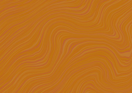 Abstract orange background with wavy lines. Wood texture illustration for your design.の写真素材