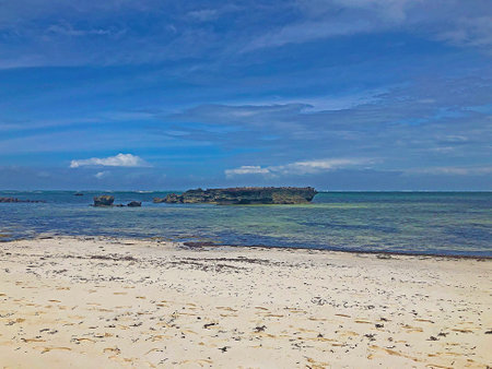 Beautiful beach in Watam, Kenya. Taken in August 2017.の写真素材