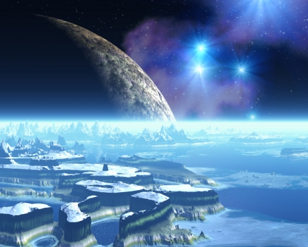 Alien Ice Planetの写真素材