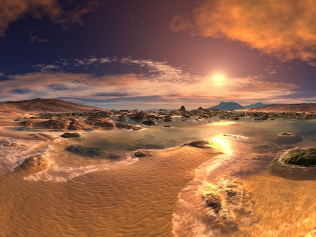 Sunrise Sunset Beach の写真素材