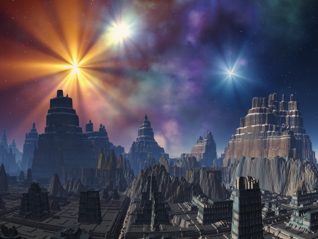 Deserted Alien City の写真素材