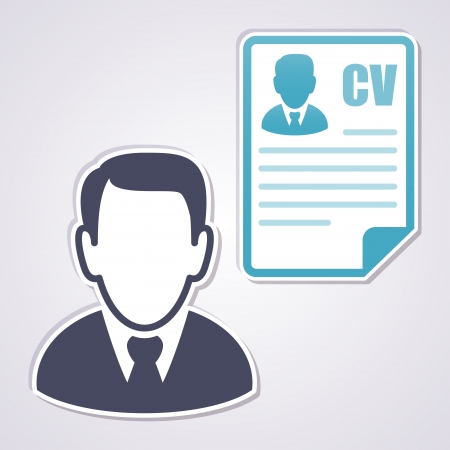 Businessman with a curriculum vitaeのイラスト素材