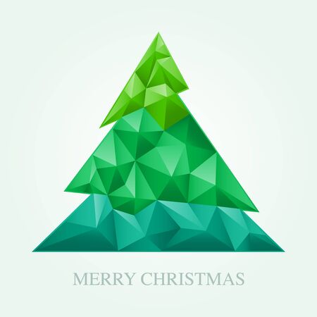 Christmas Tree  Paper art  Greeting cardのイラスト素材