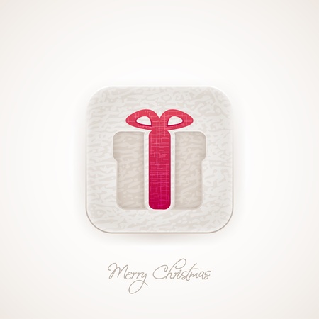 Greeting card, icon gift in a squareのイラスト素材