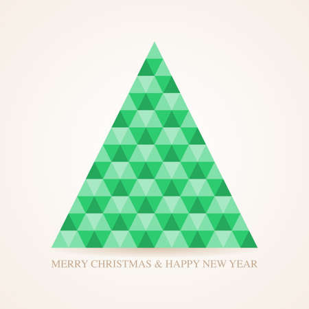 Abstract Christmas tree, made with hexagon patternのイラスト素材