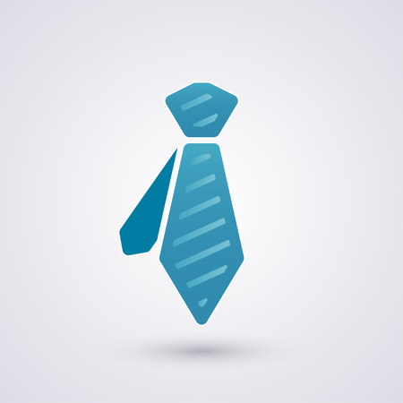 Blue striped necktie icon, business people concept のイラスト素材