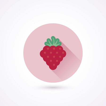 Raspberry flat icon in a circleのイラスト素材