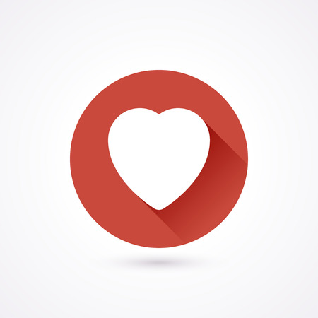 Like flat icon in a circle with long shadowのイラスト素材