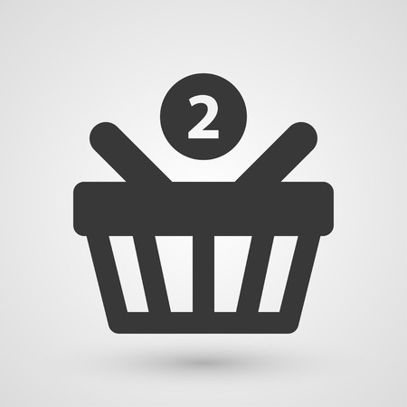 Black basket icon. Symbol about shopping concept.のイラスト素材