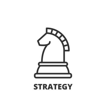 Thin line icon. Flat symbol about business. strategyのイラスト素材