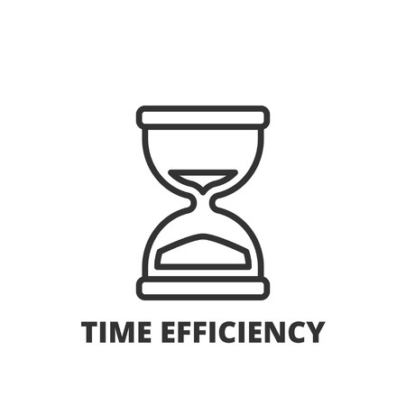 Thin line icon. Flat symbol about business. time efficiencyのイラスト素材