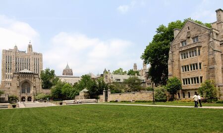 New Haven, CT, June 2011 - Yale University Campus with Sterling Libraryのeditorial素材
