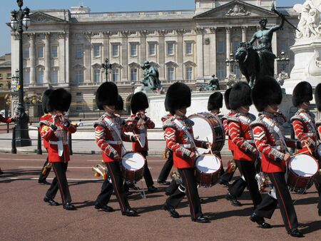 London, England, June 2007 -  marching band at Buckingham Palaceのeditorial素材
