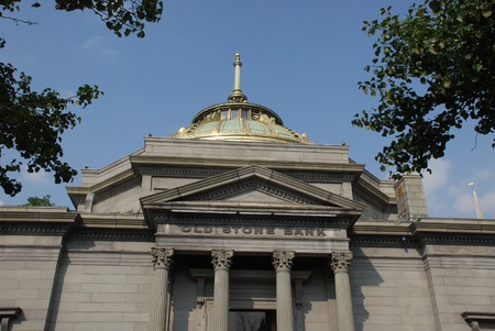 Providence, Rhode Island, USA, July 2008 - Historic Old Stone Bank Building from 1850sのeditorial素材
