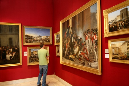 Paris, France, July 2009 - paintings of French revolution in the Carnavalet Museumのeditorial素材