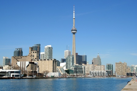 Toronto, Canada, August 2007 - waterfront and skylineのeditorial素材