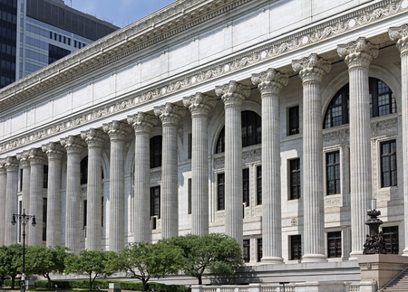 Classical style New York State government building, 2011