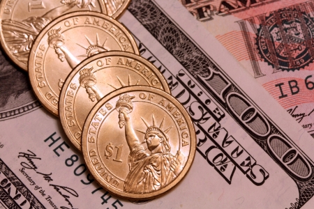 American dollar coins のeditorial素材