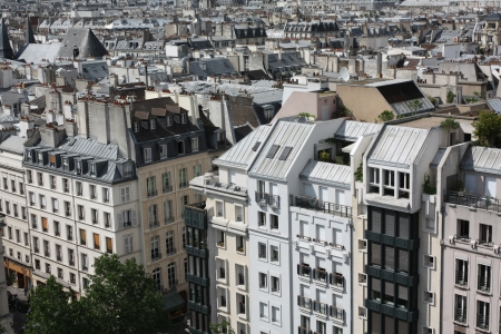 Parisian rooftops near Pompidou Center, 2009