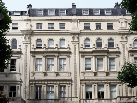 London, old apartment building, Kensington, 2013のeditorial素材