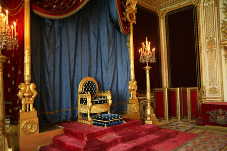 Throne of Napoleon, Fontainebleau Palace, France, 2009のeditorial素材