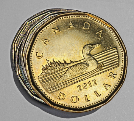 Canadian dollar coins, 2012のeditorial素材