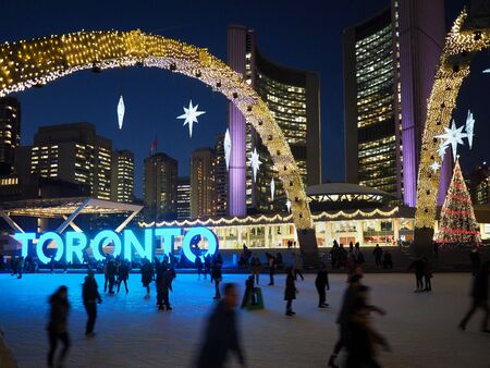 Toronto City Hall Skating Rink at Christmas, 2015