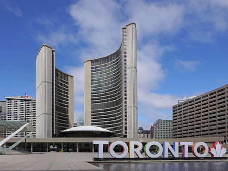 Toronto's City Hall is a distinctive work of modern architecture, surrounded by a large public...