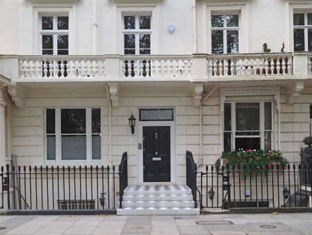 Elegant London townhousesの写真素材